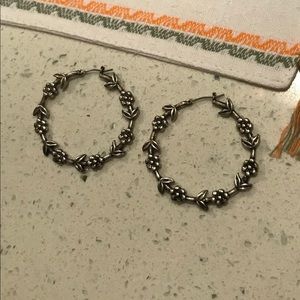 Lucky Brand flower hoop earrings